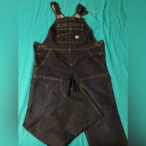 Carhartt womens jean bibs, M (8-10)
